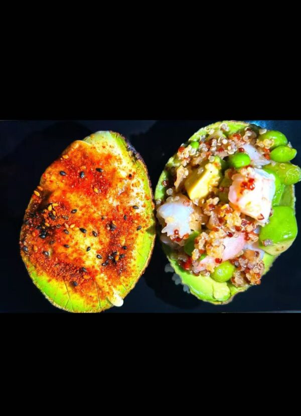 Avocado-Duett-Zwei Hälften, zwei Genüsse