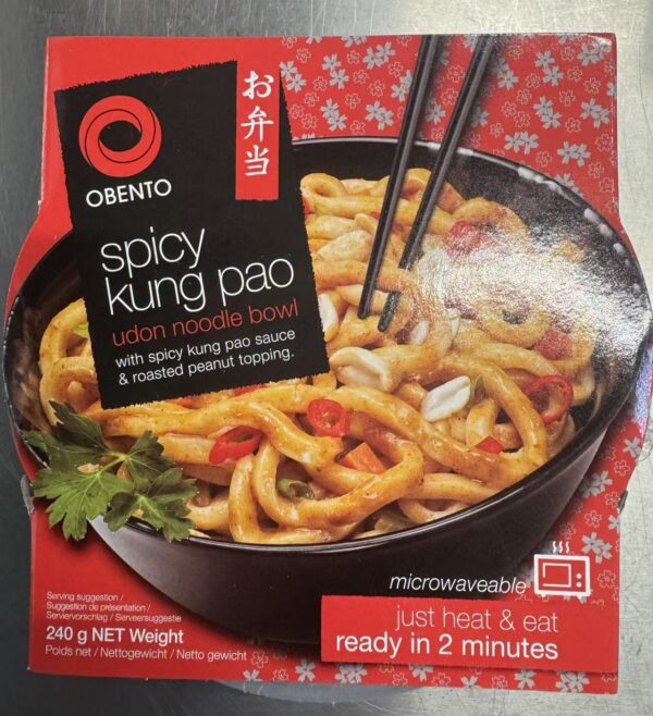 Obento Spicy Kung Pao Udon Noodle Bowl