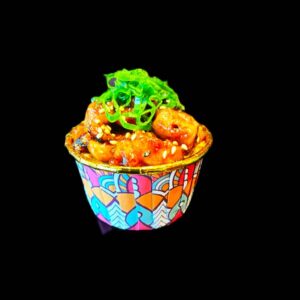 Hitokuchi-Teriyaki-Hähnchen Cup