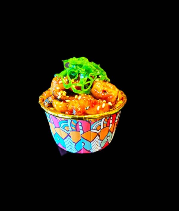 Hitokuchi-Teriyaki-Hähnchen Cup