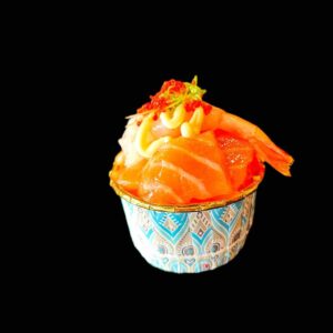 Hitokuchi – Lachs & Süßgarnele Cup