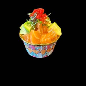 Hitokuchi- Lachs-Avocado-Tobikko Cup
